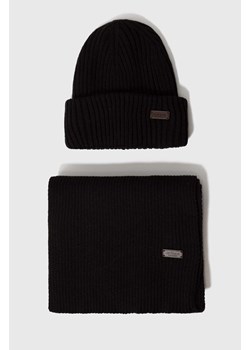 Barbour komplet Crimdon Beanie &amp; Scarf Gift Set kolor czarny MGS0019 ze sklepu ANSWEAR.com w kategorii Dodatki męskie - zdjęcie 162081014