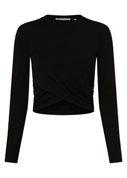 Tom Tailor Denim Damska koszulka z długim rękawem Kobiety Bawełna czarny jednolity ze sklepu vangraaf w kategorii Bluzki damskie - zdjęcie 162081423