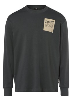 G-Star RAW Męska koszulka z długim rękawem Mężczyźni Bawełna antracytowy nadruk ze sklepu vangraaf w kategorii T-shirty męskie - zdjęcie 162081443