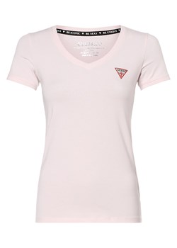GUESS T-shirt damski Kobiety Bawełna różowy jednolity ze sklepu vangraaf w kategorii Bluzki damskie - zdjęcie 162081452