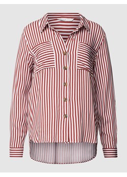 Bluzka z wiskozy z przedłużonym tyłem model ‘YASMIN’ ze sklepu Peek&Cloppenburg  w kategorii Koszule damskie - zdjęcie 162082482