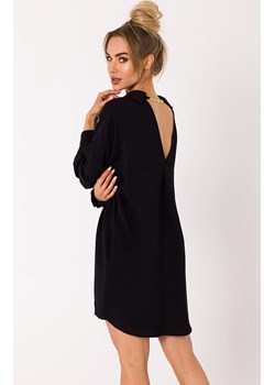 Sukienka koszulowa z łańcuszkiem czarna M740, Kolor czarny, Rozmiar L, MOE ze sklepu Primodo w kategorii Sukienki - zdjęcie 162083243