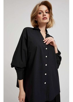 Koszula z ozdobnymi guzikami czarna 4216, Kolor czarny, Rozmiar XS, Moodo ze sklepu Primodo w kategorii Koszule damskie - zdjęcie 162083350