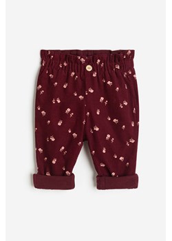 H & M - Sztruksowe spodnie z podszewką - Czerwony ze sklepu H&M w kategorii Spodnie i półśpiochy - zdjęcie 162090690