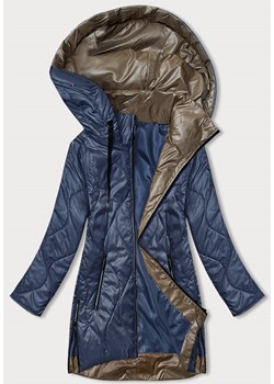 Damska kurtka z odpinanym kapturem ciemna niebieska (B8218-72) ze sklepu goodlookin.pl w kategorii Kurtki damskie - zdjęcie 162092594