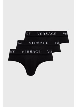 Versace slipy (3-pack) męskie kolor czarny AU04319 ze sklepu PRM w kategorii Majtki męskie - zdjęcie 162095430