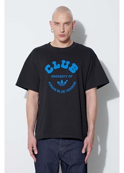 adidas Originals t-shirt bawełniany Club Tee Blue Version kolor czarny z nadrukiem IA2458 ze sklepu PRM w kategorii T-shirty męskie - zdjęcie 162095562