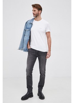 Versace t-shirt męski kolor biały gładki AUU04023 ze sklepu PRM w kategorii T-shirty męskie - zdjęcie 162095592