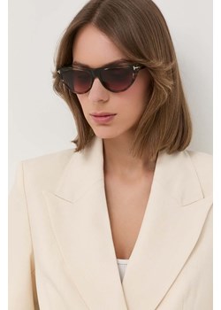 Tom Ford okulary przeciwsłoneczne damskie kolor brązowy ze sklepu PRM w kategorii Okulary przeciwsłoneczne damskie - zdjęcie 162095704