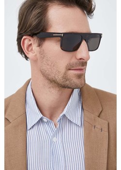 Tom Ford okulary przeciwsłoneczne męskie kolor brązowy ze sklepu PRM w kategorii Okulary przeciwsłoneczne męskie - zdjęcie 162095732