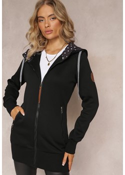 Czarna Bluza z Kapturem i Polarem Halimins ze sklepu Renee odzież w kategorii Bluzy damskie - zdjęcie 162098002