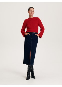 Reserved - Gładki sweter - czerwony ze sklepu Reserved w kategorii Swetry damskie - zdjęcie 162102933