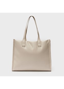 Beżowa torba shopper z imitacji skóry - Kremowy ze sklepu House w kategorii Torby Shopper bag - zdjęcie 162116884