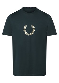 Fred Perry T-shirt męski Mężczyźni Bawełna petrol nadruk ze sklepu vangraaf w kategorii T-shirty męskie - zdjęcie 162118173
