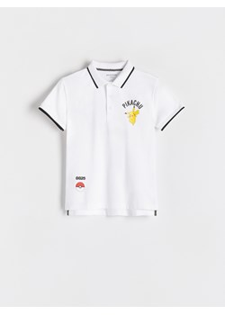 Reserved - T-shirt polo Pokémon - biały ze sklepu Reserved w kategorii T-shirty chłopięce - zdjęcie 162118692