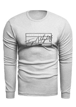 Bluza męska N02L483 - szara ze sklepu Risardi w kategorii T-shirty męskie - zdjęcie 162120434