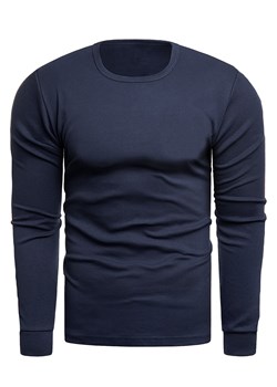 Bluza męska bez kaptura N02L - granatowa ze sklepu Risardi w kategorii Bluzy męskie - zdjęcie 162120442