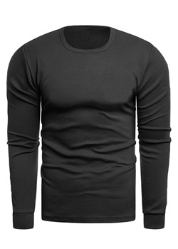 Bluza męska bez kaptura  N02L - czarna ze sklepu Risardi w kategorii Bluzy męskie - zdjęcie 162120444