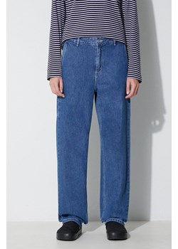 Carhartt WIP jeansy I031251 W Pierce Pant Straight damskie medium waist I031251-BLUESTOWAS ze sklepu PRM w kategorii Jeansy damskie - zdjęcie 162125763