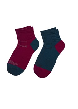 Zestaw bordowe i zielone skarpety sportowe 84% wełny merino do trekkingu ze sklepu Estera Shop w kategorii Skarpetki męskie - zdjęcie 162133404