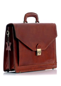 Torba skórzana brąz MARTINO ze sklepu Verostilo w kategorii Torby na laptopa - zdjęcie 162136971