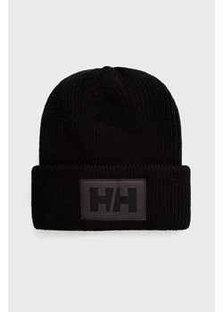 Helly Hansen Czapka HH BOX BEANIE kolor czarny z grubej dzianiny 53648 ze sklepu PRM w kategorii Czapki zimowe damskie - zdjęcie 162194913