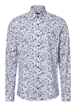 Finshley & Harding Koszula męska łatwa w prasowaniu Mężczyźni Slim Fit Bawełna biały wzorzysty ze sklepu vangraaf w kategorii Koszule męskie - zdjęcie 162196831