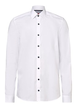 Finshley & Harding Koszula męska łatwa w prasowaniu z bardzo długim rękawem Mężczyźni Slim Fit Bawełna biały jednolity ze sklepu vangraaf w kategorii Koszule męskie - zdjęcie 162196834
