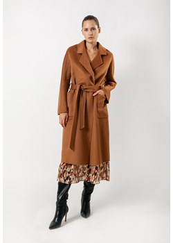 Karmelowy płaszcz double face 100% wełna ze sklepu Molton w kategorii Płaszcze damskie - zdjęcie 162199372