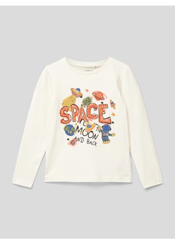 Bluzka z długim rękawem z nadrukowanym motywem ze sklepu Peek&Cloppenburg  w kategorii T-shirty chłopięce - zdjęcie 162202142