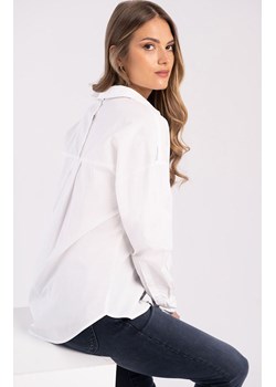 Bawełniana koszula damska biała K-Lilak, Kolor biały, Rozmiar XL, Volcano ze sklepu Primodo w kategorii Koszule damskie - zdjęcie 162203180