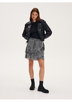 Reserved - Spódnica mini z falbanami - ciemnoszary ze sklepu Reserved w kategorii Spódnice - zdjęcie 162214630