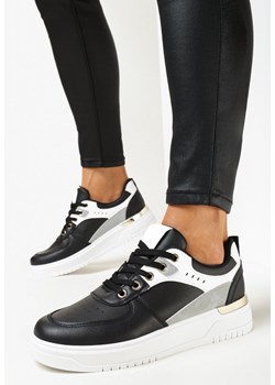 Czarne Sneakersy z Kolorowymi Wstawkami Fulvio ze sklepu born2be.pl w kategorii Buty sportowe damskie - zdjęcie 162235260
