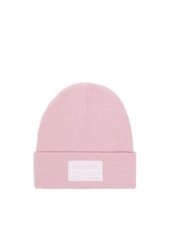 Cropp - Różowa czapka beanie - różowy ze sklepu Cropp w kategorii Czapki zimowe damskie - zdjęcie 162269763