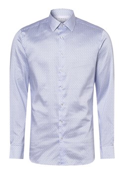 Eterna Slim Fit Koszula męska łatwa w prasowaniu Mężczyźni Slim Fit Sztuczne włókno jasnoniebieski wzorzysty ze sklepu vangraaf w kategorii Koszule męskie - zdjęcie 162269840