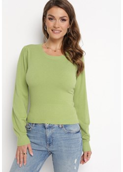 Miętowy Sweter Dzianinowy Florime ze sklepu Born2be Odzież w kategorii Swetry damskie - zdjęcie 162270252