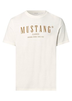 Mustang T-shirt męski Mężczyźni Bawełna écru nadruk ze sklepu vangraaf w kategorii T-shirty męskie - zdjęcie 162272411
