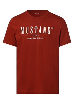 Mustang T-shirt męski Mężczyźni Bawełna bordowy nadruk ze sklepu vangraaf w kategorii T-shirty męskie - zdjęcie 162272412