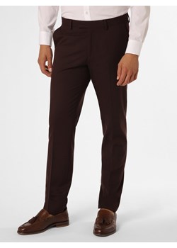 Finshley & Harding Męskie spodnie od garnituru modułowego Mężczyźni Slim Fit bakłażanowy jednolity ze sklepu vangraaf w kategorii Spodnie męskie - zdjęcie 162272490