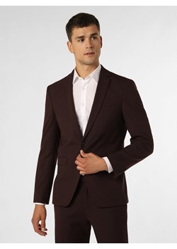 Finshley & Harding Męska marynarka od garnituru modułowego Mężczyźni Slim Fit bordowy jednolity ze sklepu vangraaf w kategorii Marynarki męskie - zdjęcie 162272493
