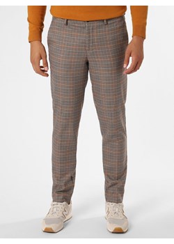 Finshley & Harding London Spodnie Mężczyźni Sztuczne włókno beżowy w kratkę ze sklepu vangraaf w kategorii Spodnie męskie - zdjęcie 162272631