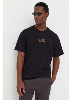 Vans t-shirt bawełniany kolor czarny z aplikacją ze sklepu ANSWEAR.com w kategorii T-shirty męskie - zdjęcie 162274200