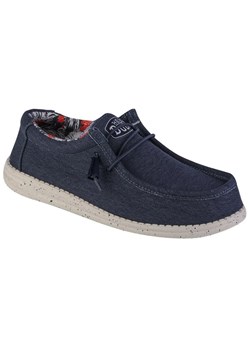 Buty Hey Dude Wally Stretch Canvas M 40022-425 niebieskie ze sklepu ButyModne.pl w kategorii Mokasyny męskie - zdjęcie 162285264