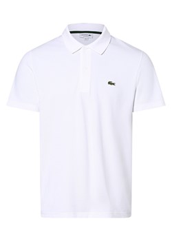 Lacoste Męska koszulka polo Mężczyźni Bawełna biały jednolity ze sklepu vangraaf w kategorii T-shirty męskie - zdjęcie 162293723