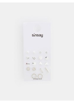 Sinsay - Kolczyki 6 pack - srebrny ze sklepu Sinsay w kategorii Kolczyki - zdjęcie 162295683