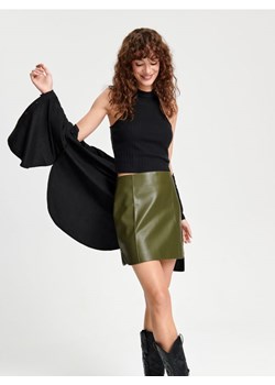 Sinsay - Spódnica mini z imitacji skóry - zielony ze sklepu Sinsay w kategorii Spódnice - zdjęcie 162295701