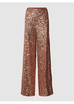 Spodnie materiałowe z cekinowym obszyciem ze sklepu Peek&Cloppenburg  w kategorii Spodnie damskie - zdjęcie 162301630