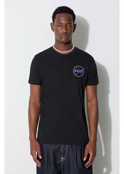 Alpha Industries t-shirt bawełniany Space Shuttle T kolor czarny z nadrukiem 176507.556 ze sklepu PRM w kategorii T-shirty męskie - zdjęcie 162304571