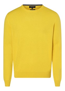 Andrew James Sweter z czystego kaszmiru Mężczyźni Kaszmir żółty jednolity ze sklepu vangraaf w kategorii Swetry męskie - zdjęcie 162305040