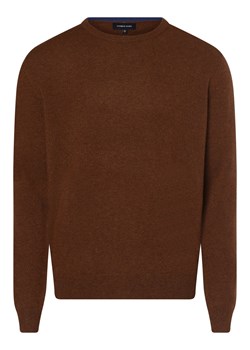 Andrew James Sweter z czystego kaszmiru Mężczyźni Kaszmir brązowy jednolity ze sklepu vangraaf w kategorii Swetry męskie - zdjęcie 162305041